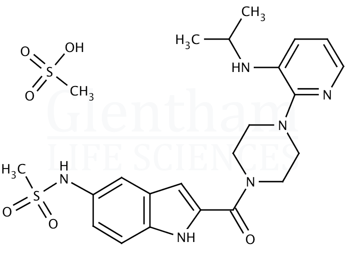 Structure for Delavirdine mesylate (147221-93-0)