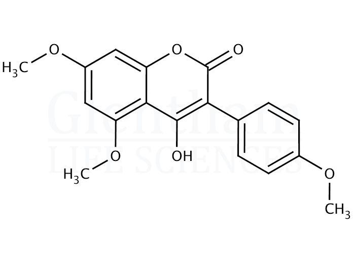Structure for 4-Hydroxy-5,7-dimethoxy-3-(4''-methoxyphenyl)coumarin