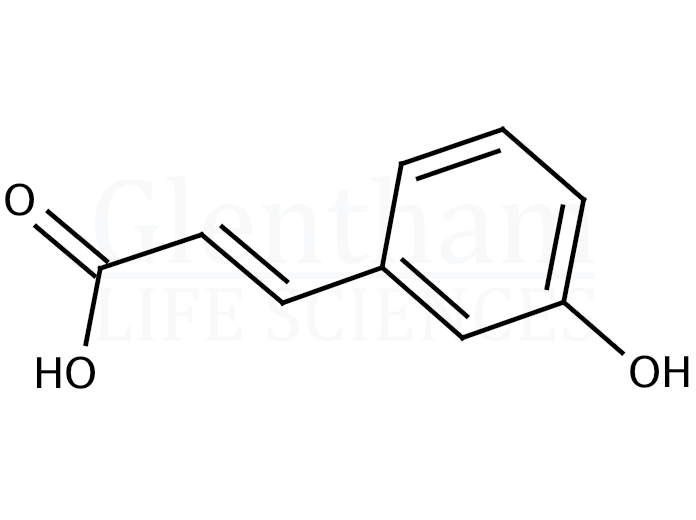 trans-3-Hydroxycinnamic acid  Structure
