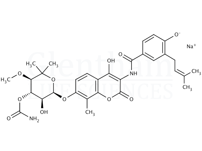 Structure for Novobiocin sodium salt