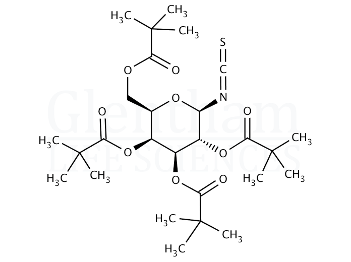 Structure for 2,3,4,6-Tetra-O-pivaloyl-b-D-galactopyranosyl isothiocyanate