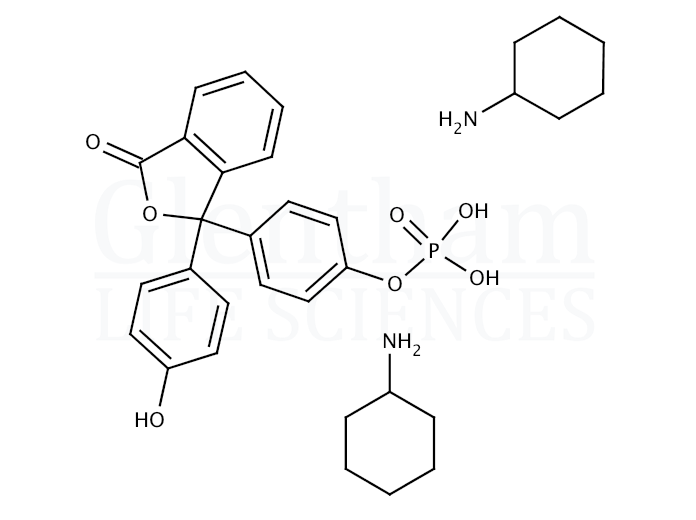 Phenolphthalein monophosphate bis(cyclo-hexylamine)salt Structure