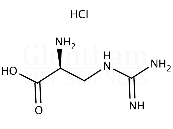 L-2-Amino-3-guanidinopropionic acid hydrochloride Structure