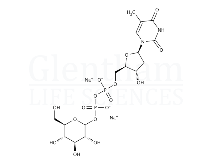 Thymidine-5''-diphosphoglucose disodium salt Structure