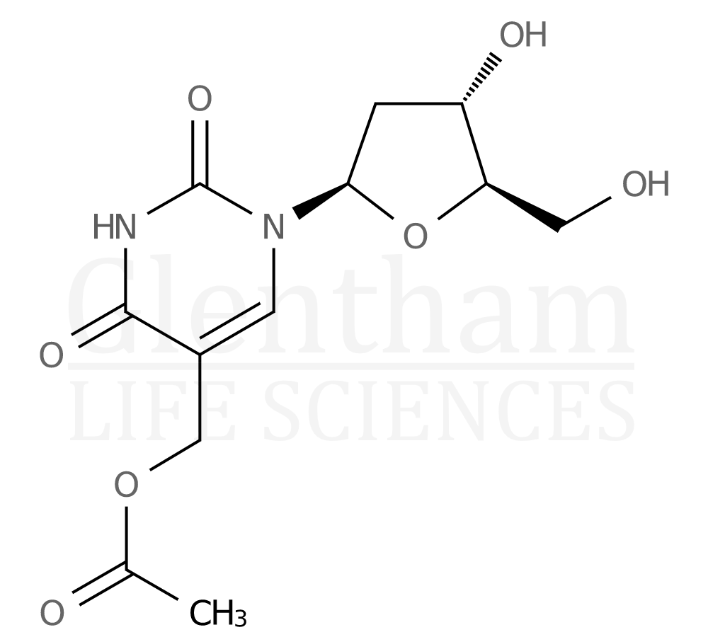 Structure for 5-Acetoxymethyl-2''-deoxyuridine (148380-55-6)