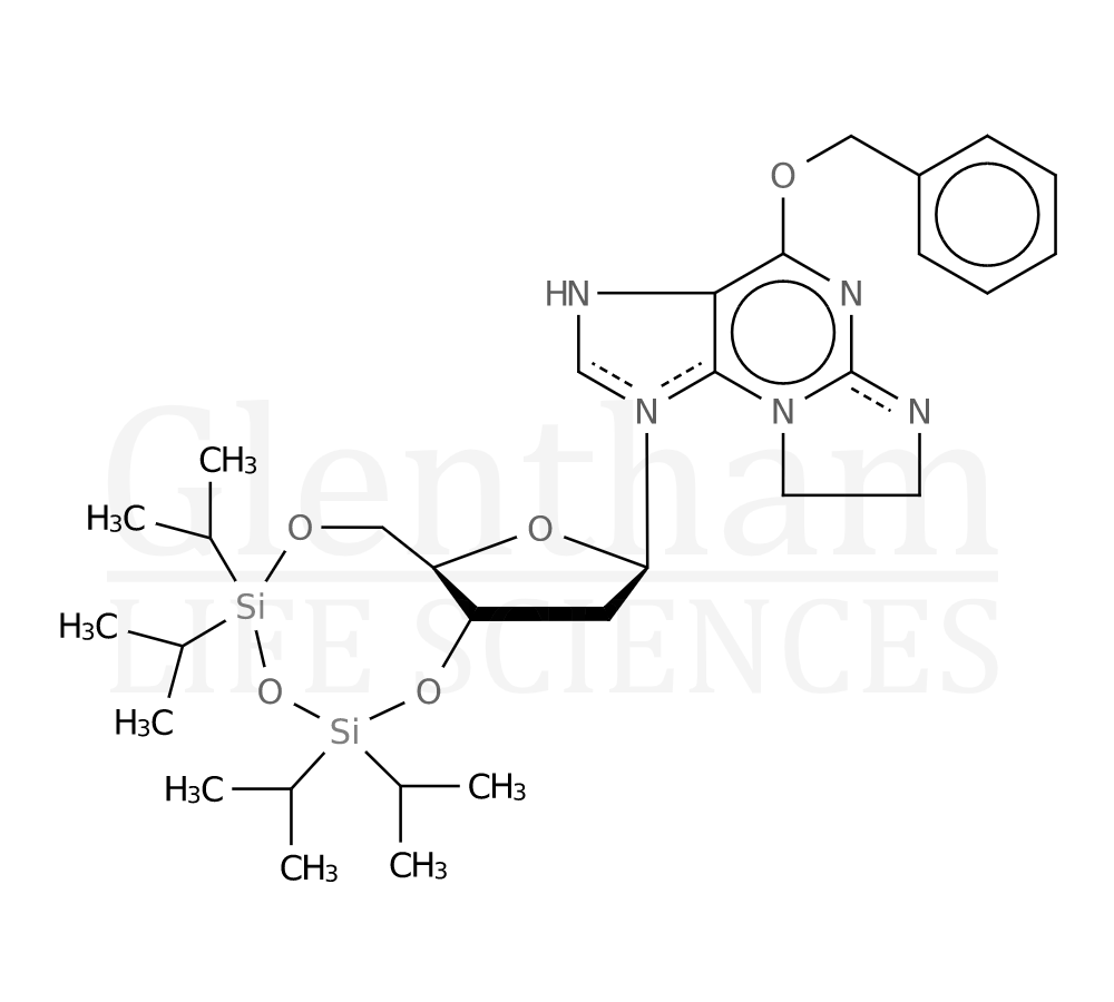O6-Benzyl-N2,3-etheno-2’-deoxy-3’,5’-O-[tetrakis(isopropyl)-1,3-disiloxanediyl] guanosine Structure