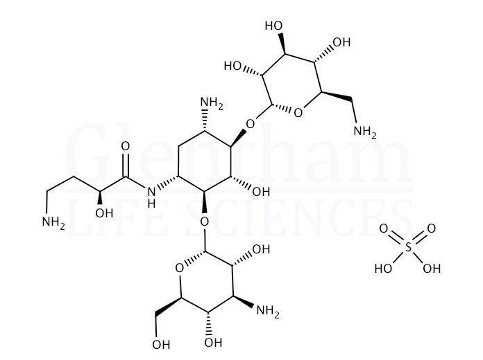 Amikacin sulfate salt Structure