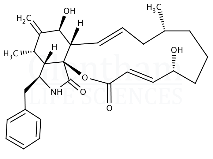 Structure for  Cytochalasin B   (14930-96-2)