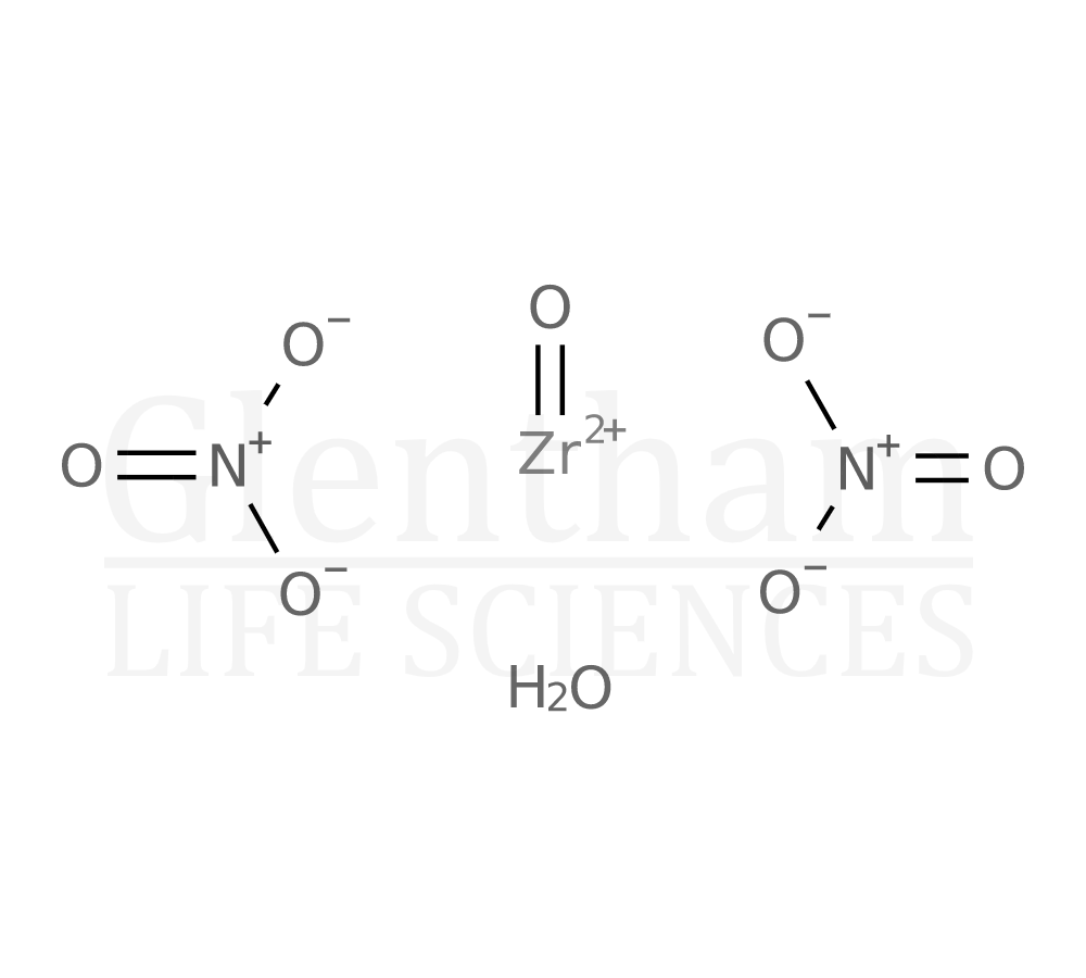 Zirconium dinitrate oxide hydrate, 99.99% Structure