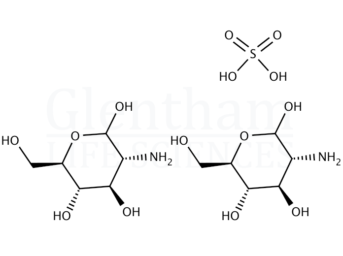 Structure for D-Glucosamine sulfate, potassium chloride salt