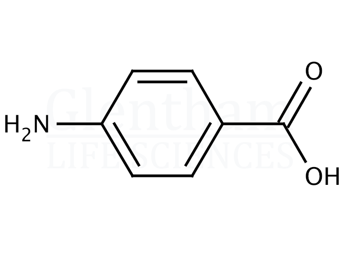 Structure for 4-Aminobenzoic acid, USP grade
