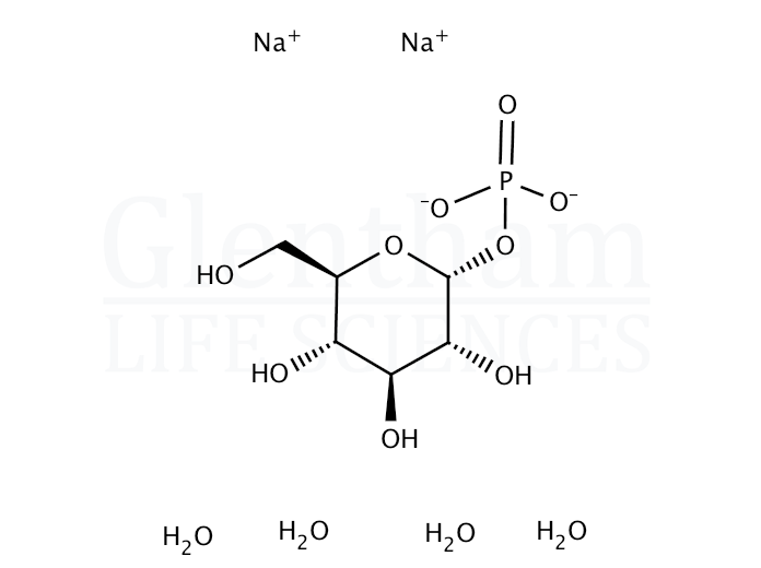 a-D-Glucose-1-phosphate disodium salt tetrahydrate Structure