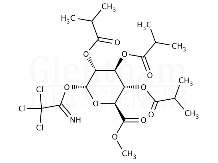 Methyl 2,3,4-Tri-O-isobutyryl-1-O-trichloroacetimidoyl-α-D-glucopyranuronate Structure