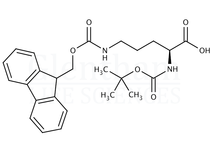 Structure for Boc-Orn(Fmoc)-OH    (150828-96-9)
