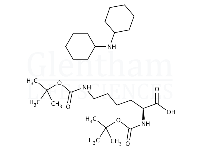 Structure for Boc-Lys(Boc)-OH dicyclohexammonium salt (15098-69-8)