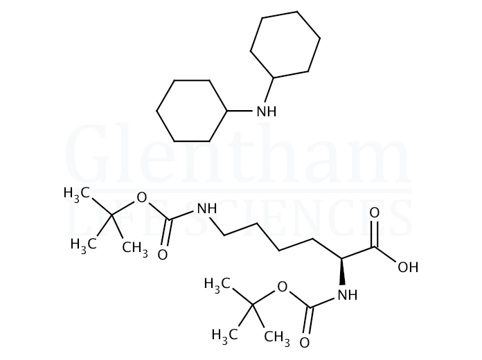 Boc-Lys(Boc)-OH dicyclohexammonium salt Structure