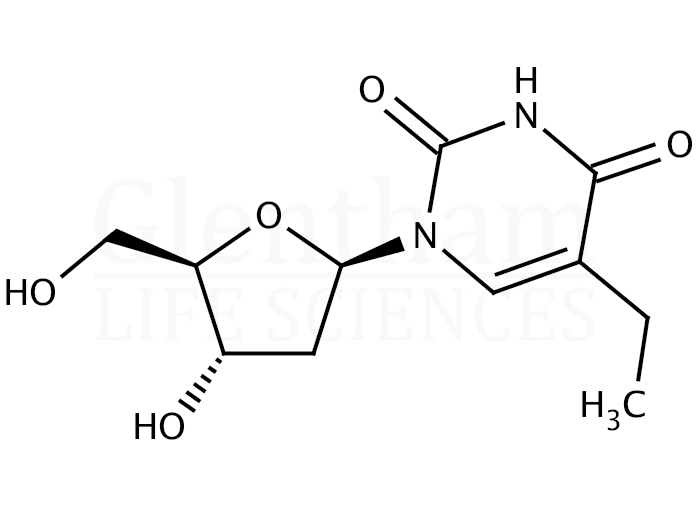 Structure for 5-Ethyl-2''-deoxyuridine