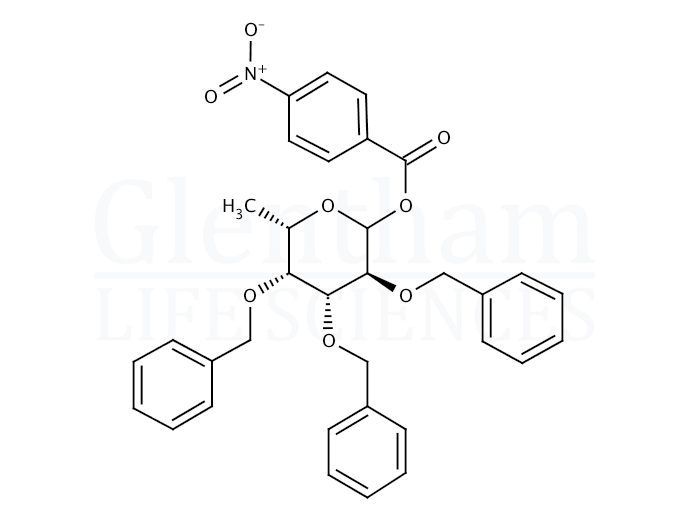 2,3,4-Tri-O-benzyl-1-O-(4-nitrobenzoyl)-L-fucopyranose Structure