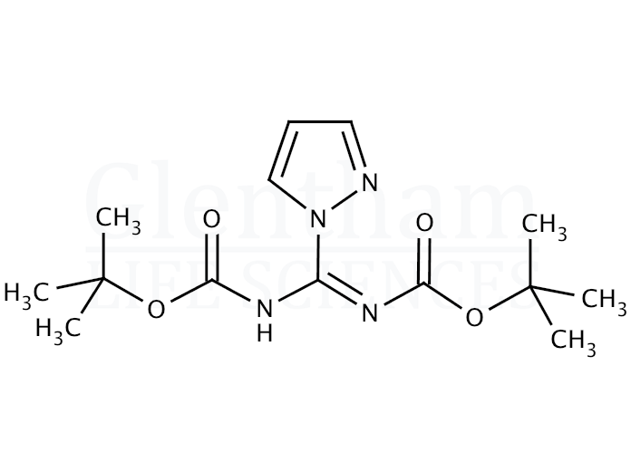 N,N''-Di-Boc-1H-pyrazole-1-carboxamidine Structure