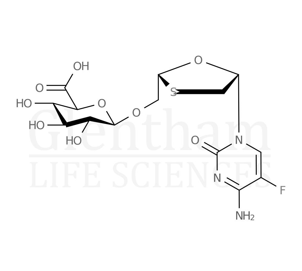 Emtricitabine O-b-D-glucuronide Structure