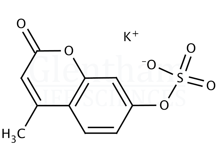 Structure for 4-Methylumbelliferyl sulfate potassium salt