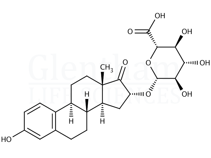 16a-Hydroxyestrone 16-b-D-glucuronide Structure