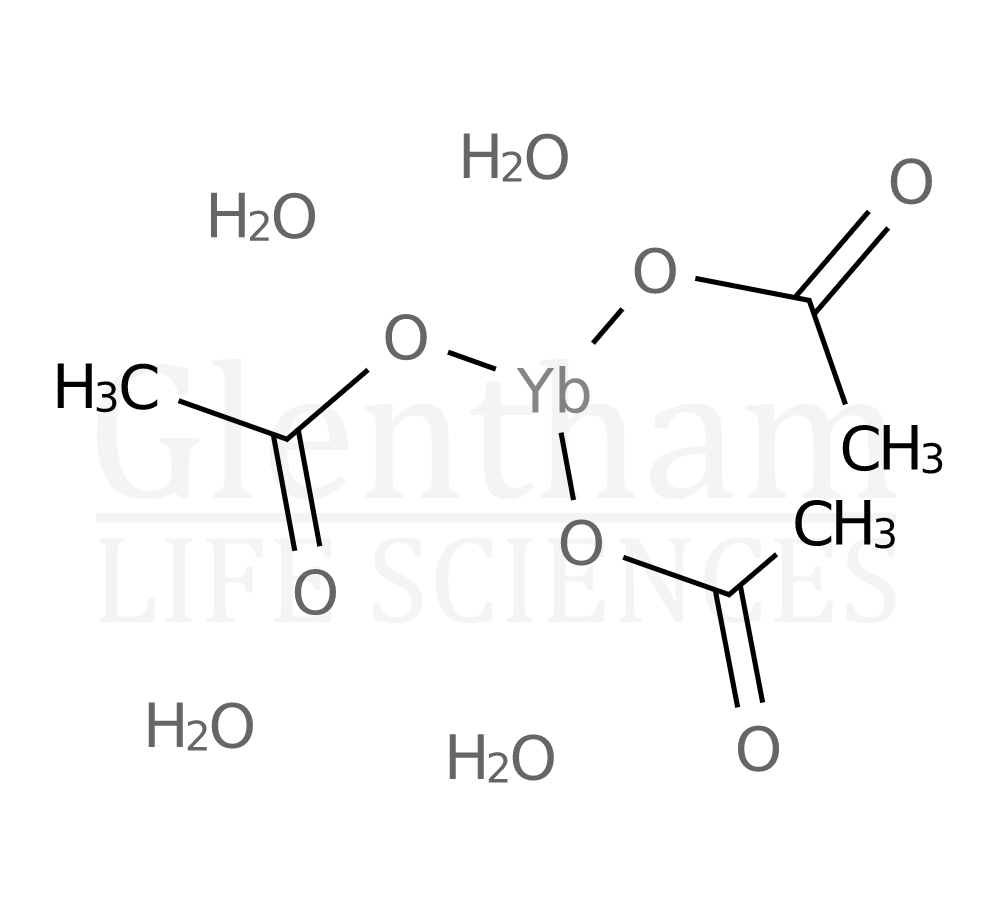 Ytterbium acetate hydrate, 99.999% Structure