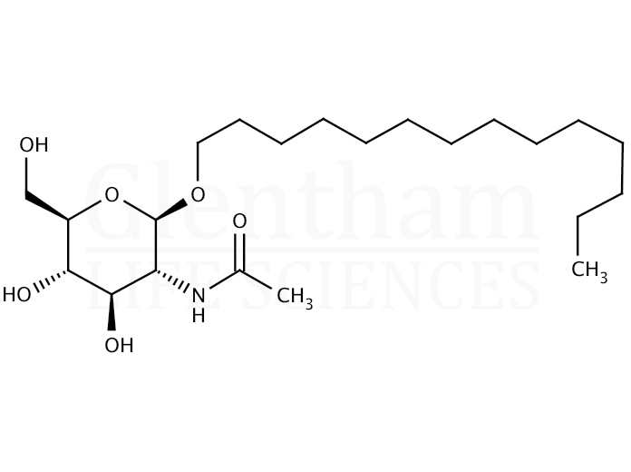 Tetradecyl 2-acetamido-2-deoxy-b-D-glucopyranoside Structure