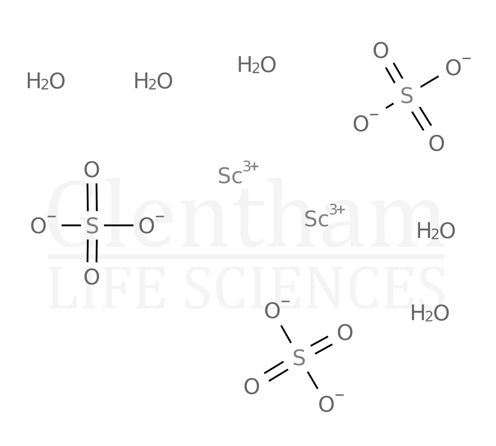 Scandium sulfate pentahydrate, 99.99% Structure
