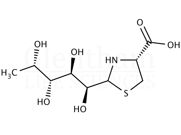 2-(L-Fuco-tetrahydroxypentyl)-4(R)-1,3-thiazolidine-4-carboxylic acid Structure