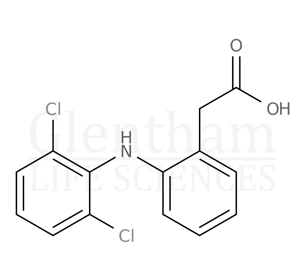 Structure for Diclofenac, free acid