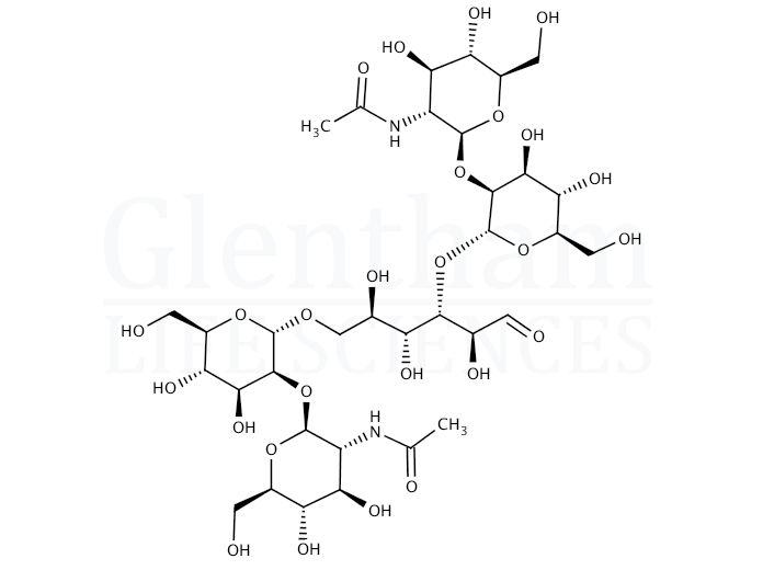 Bis(N-acetyl-D-glucosaminyl)mannotriose Structure
