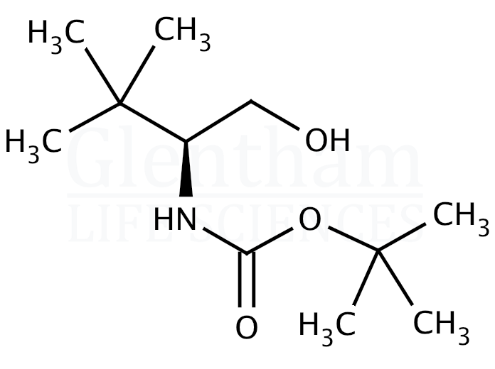 (S)-(-)-N-Boc-tert-leucinol Structure