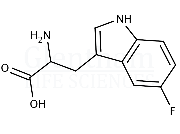 Structure for 5-Fluoro-DL-tryptophan (154-08-5)