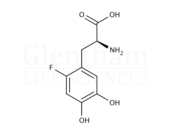 Structure for 6-Fluoro L-DOPA Hydrobromide salt (154051-94-2)