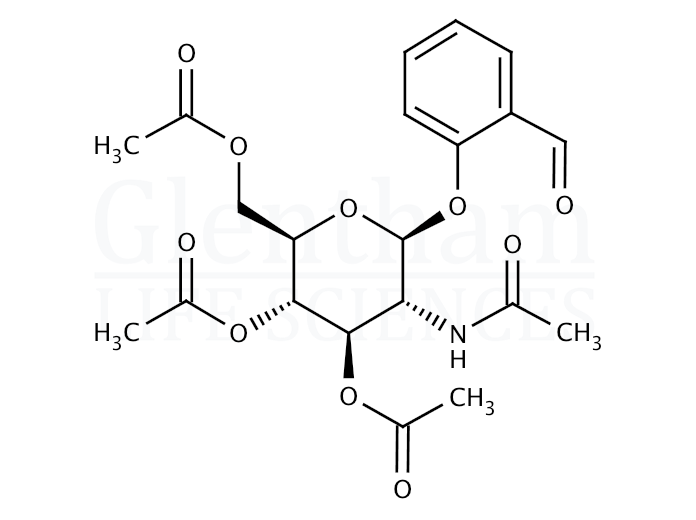 Strcuture for 2-Formylphenyl 2-acetamido-3,4,6-tri-O-acetyl-2-deoxy-b-D-glucopyranoside