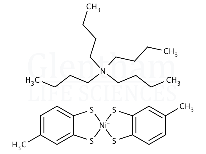 Structure for Tetrabutylammonium bis(4-methyl-1,2-benzenedithiolato)nickelate