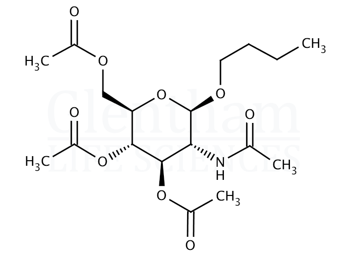 Butyl 2-acetamido-3,4,6-tri-O-acetyl-2-deoxy-b-D-glucopyranoside Structure