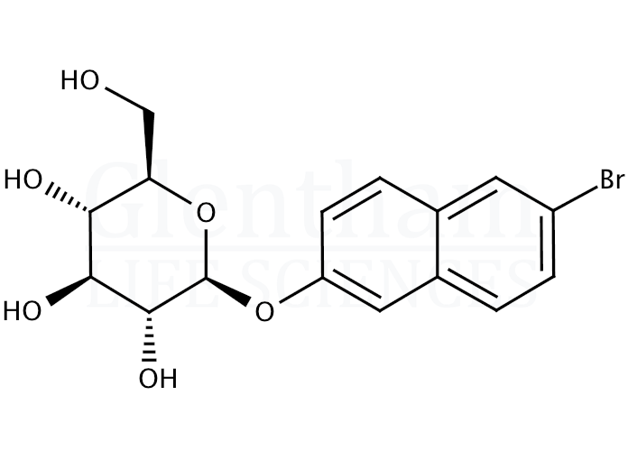 Structure for 6-Bromo-2-naphthyl b-D-glucopyranoside