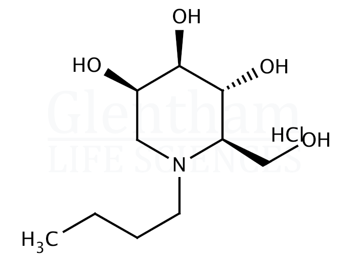 N-Butyldeoxymannojirimycin hydrochloride Structure