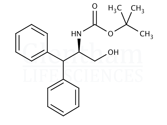 N-(tert-Butoxycarbonyl)-β-phenyl-D-phenylalaninol Structure