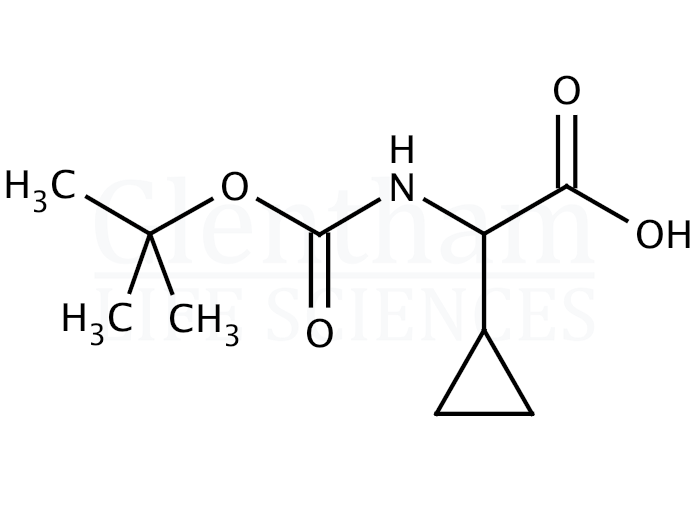 Structure for Boc-L-cyclopropylglycine  (155976-13-9)