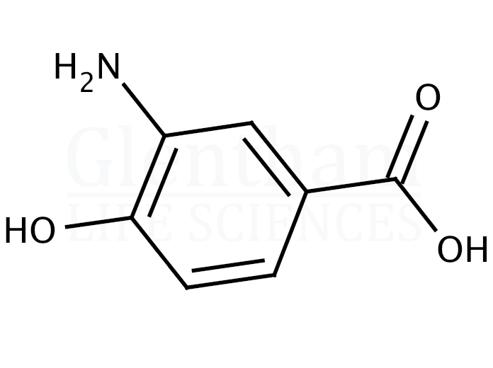Structure for 3-Amino-4-hydroxybenzoic acid  (1571-72-8)