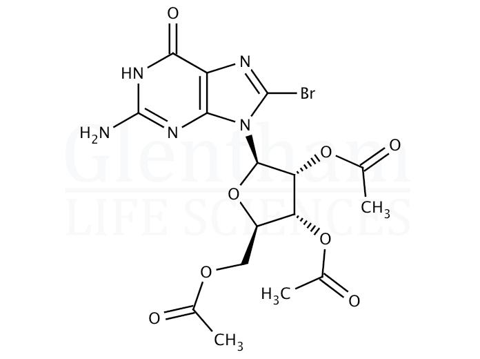 Structure for 2'',3'',5''-Tri-O-acetyl-8-bromoadenosine (15717-45-0)