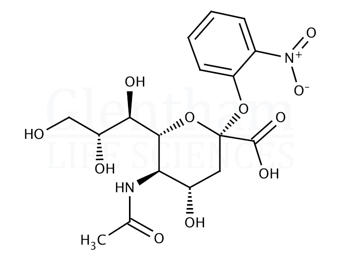 2-O-(2-Nitrophenyl)-a-D-N-acetylneuraminic acid Structure