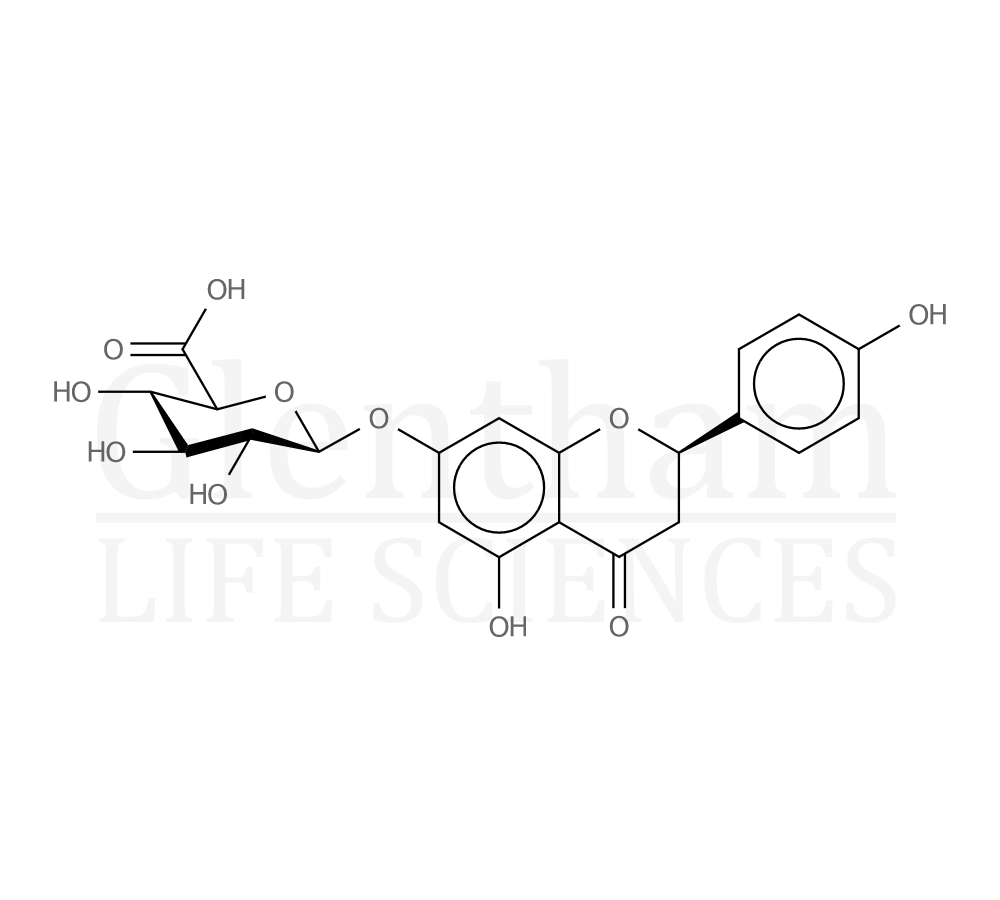Structure for  Naringenin-7-O-b-D-glucuronide  (158196-34-0)