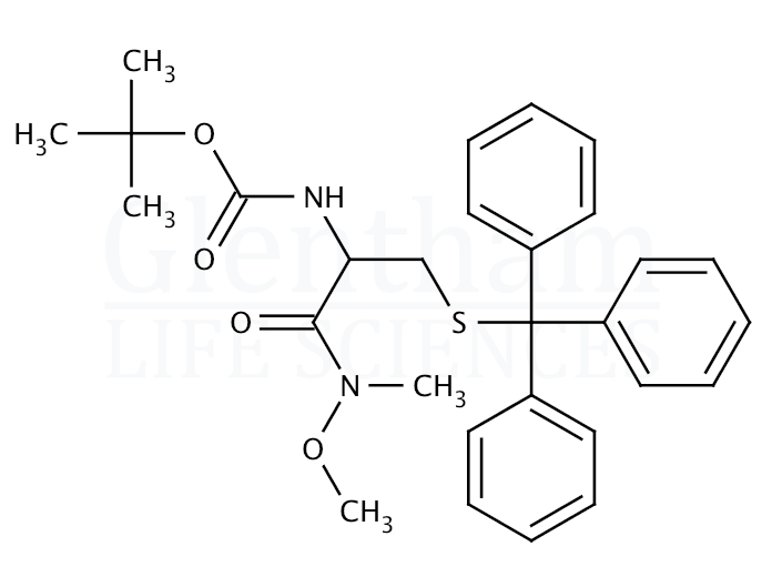 Structure for N-Boc-S-tritylcystein-N-methoxy-N-methylamide