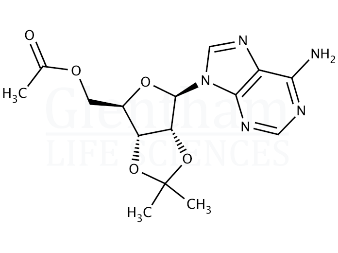 Structure for 5''-O-Acetyl-2'',3''-O-isopropylideneadenosine (15888-38-7)