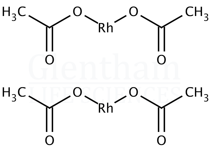 Structure for  Rhodium(II) acetate dimer  (15956-28-2)