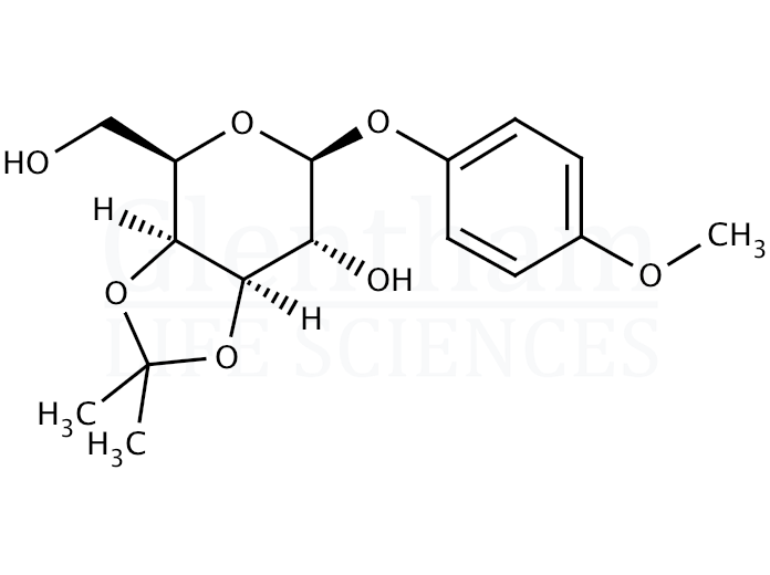 Structure for 4-Methoxyphenyl 3,4-O-isopropylidene-b-D-galactopyranoside